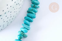 Perles/chips howlite naturelle turquoise 9-18mm, x1 fil 40 cm (G2574)