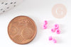 Petite perles de rocaille rose foncé 2.5mm, perles rocaille pour tissage bijoux x 10g (G5375)