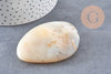 Pierre chalcédoine naturelle roulée, galet chalcédoine, pierre semi-precieuse,pierre grise naturelle, x1 (G5215)