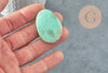 Pierre en jade d'Australie turquoise non percée 36-42mm, création pierre naturelle, x1, G6232