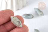 Pierre labradorite naturelle double pointes 19~22mm, labradorite naturelle, séance lithothérapie, x1 G7534