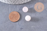 Pierre ronde quartz rose naturel non percée 10mm, x1 (G3966)