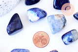 Pierre sodalite naturelle brut roulé 13-23mm, pierre naturelle, litotherapie, x1 (G5770)