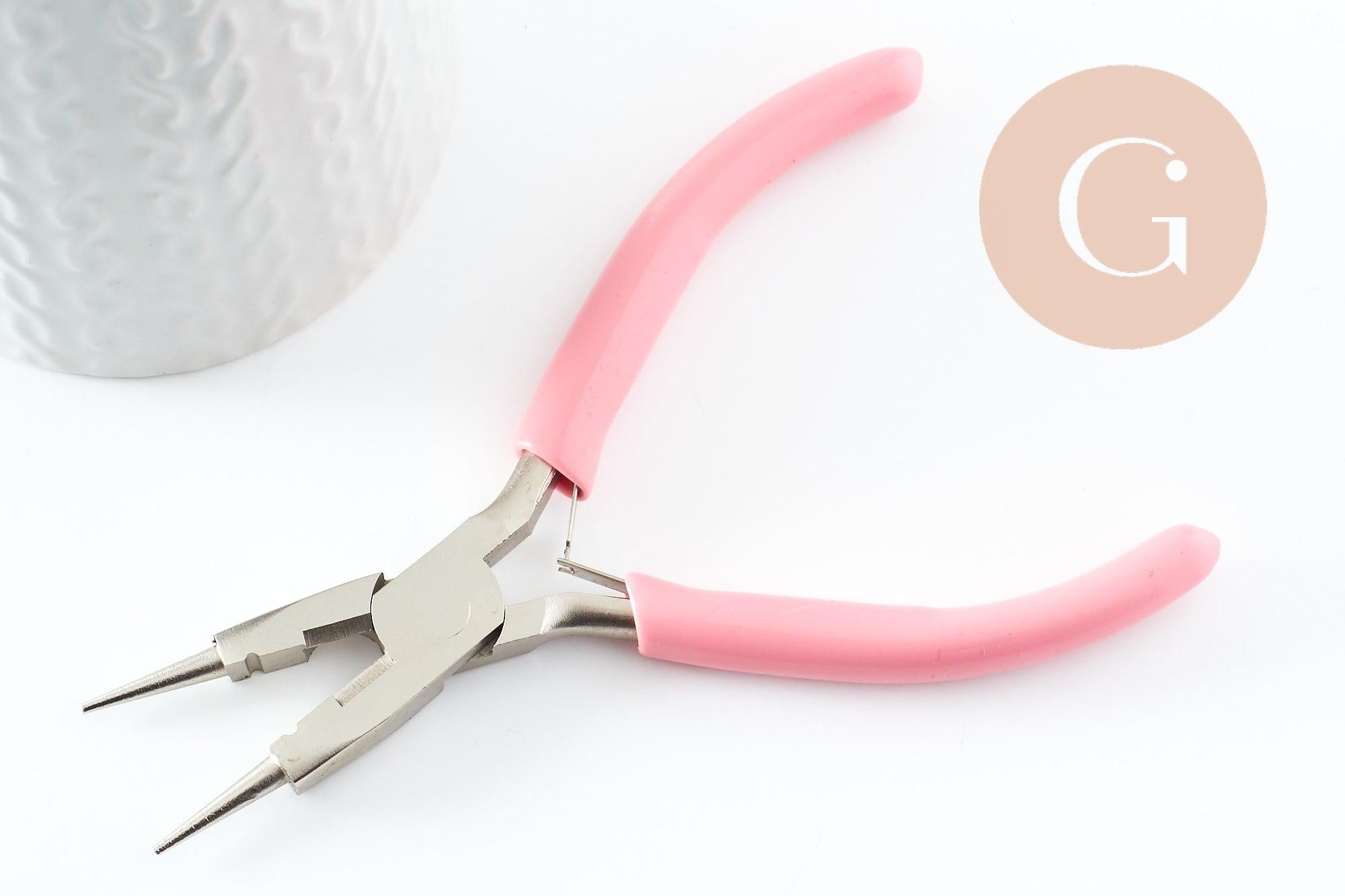 Pince fabrication de bijoux bout rond acier carbone 12.2cm, x1 (G9523)