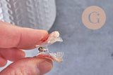 Pince pour cheveux Acétate Orange or 26mm, x1 (G10392)