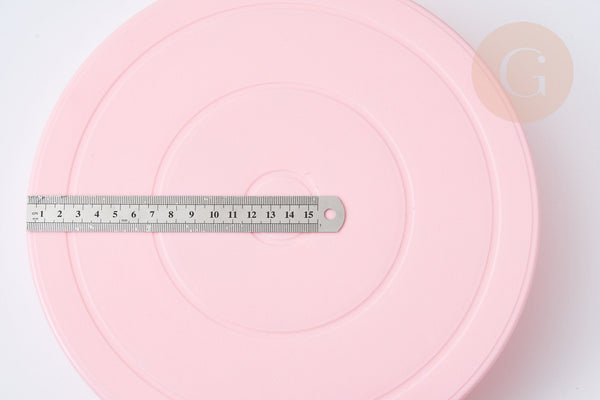 Plateau tournant à gâteau rotatif silicone rose 276x67.5mm, accessoire pâtisserie, plateau à gateau , x1 G7741