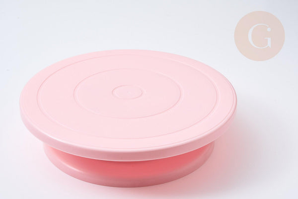 Plateau tournant à gâteau rotatif silicone rose 276x67.5mm, accessoire pâtisserie, plateau à gateau , x1 G7741
