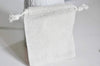 Pochette bijou coton blanc écru 12cm, x1 (G2376)