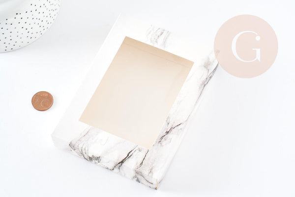 Pochette carton motif marbre 14.6x10.5cm, x1 G5108