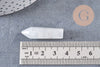 Pointe cristal de roche non percée 35.5-36.5mm, pierre brute, création bijoux,cristal, perle pierres, pierre naturelle, x1 (G6708)