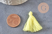 Pompon jaune coton 25-31mm, x5 (G2764)