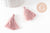 Pompon rose clair polycoton 25-31mm, x5 G2769