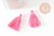 Pompon rose coton,décoration pompon,accessoire coton, pompon boucles, coton rose,25-31mm, x5 G0110
