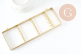 Présentoir à bijoux collier boucles d'oreilles pliable laiton doré 28cm, x1 (G9316)