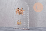 Présentoir boucles d'oreilles plexiglas arche personnalisable 110 emplacements 17.8cm, x1 G10103