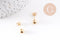 Puces d'oreilles avec boules en acier 304 inoxydable 17x6mm, tige 0.8mm, la paire (G4919)