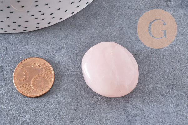 Quartz rose naturel brut roulé, quartz rose naturel, litotherapie, Chips quartz, minéral brut, x1 (G2465)