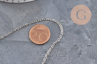 Chaine fine forçat en fer platine 3x2mm, x5 mètres (G5006)