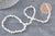 Perles coeur nacre naturelle blanche 6mm, 1x fil de 37cm (G6817)