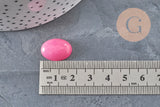 Natural pink tinted jade oval cabochon 18 x13mm, x1 (G2079)