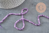 Perle Rondelle Jade violett, natürlich, Jade, Stein, facettierte Perle, Jade, 5x3mm, Faden 35cm, x1 (G1704)