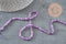 Purple jade rondelle bead, natural, jade, stone, faceted bead, jade, 5x3mm, 35 cm thread, x1 (G1704)