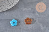 Interchangeable 15.5mm glass flower bead for hoop earrings, x1 (G11025)