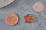 Interchangeable 15.5mm glass flower bead for hoop earrings, x1 (G11025)