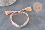 Bracelet brodé J'ADORE HOPE EFJF, x1 (G7649)