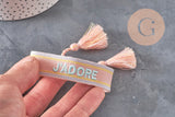 Bracelet brodé J'ADORE HOPE EFJF, x1 (G7649)