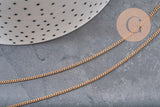Flat raw brass chain 1.5mm, x5 meters (G0016)