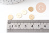 Rondelles laiton doré brossé heishi , perles dorées intercalaire pour création bijoux,perle disque, 8mm, x 20 (G3273)