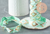 EP-Ruban élastique motif Aztèque vert or EFJF, fabrication bijoux,bracelet EVJF,ruban mariage,scrapbooking,16mm,1 mètre-G1850