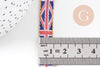 Ruban texte drapeaux pays 10mm, un ruban brodé de qualité pour travaux de couture ou création de bijoux, x1 mètre (G10831)
