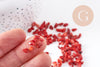 Sable chips corail naturel rouge 3-9mm non percé, x20gr (G0257)