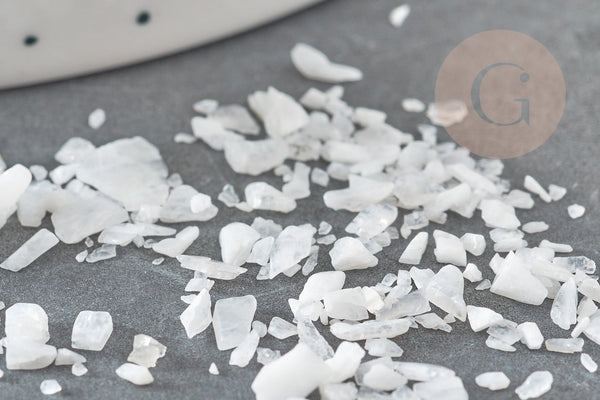 Sable chips pierre de lune naturel 1-4mm non percé, x20gr (G5754)