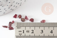Sable chips pierre grenat rouge bordeau naturel 3-6mm non percé, x20gr (G0261)