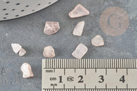 Sable chips pierre quartz rose naturel 5-10.5mm non percé, x20gr (G0241)