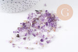 Sable pierre améthyste violette naturelle brute roulée 3-9mm non percé, x20gr (G5171)