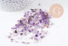 Sable pierre améthyste violette naturelle brute roulée 3-9mm non percé, x20gr (G5171)