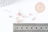 Sable pierre chips quartz fraise naturel 2-15mm non percé, x20gr (G0401)