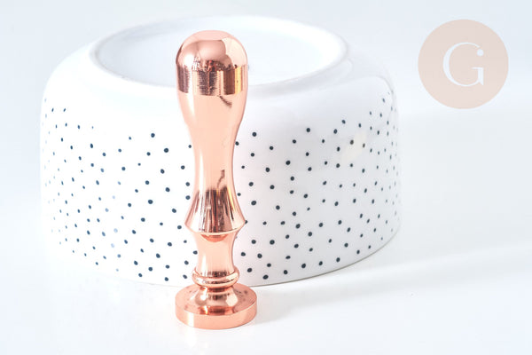 Sceau en metal Coeur or rose cire à cacheter,,25mm x1 x1 G7742