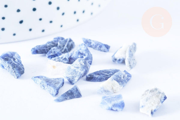 Sodalite naturelle brute 10-35mm, pierre naturelle, pierre semi-précieuse, lithothérapie, X 20Gr (G6459)