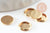 Support Cabochon rond acier 304 inoxydable doré 6mm, x5 (G7965)