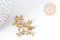 Support Pendentif feuille Bambou laiton brut 44mm, x1 (G9006)