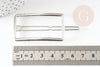 Support barrette clip rectangle zamac platine 55mm, x1 (G9315)
