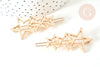 Support barrette étoiles clip zamac doré sans plateau 48mm, x1 (G7738)