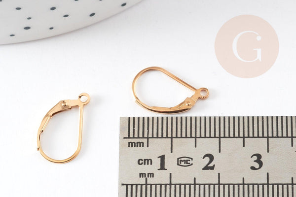 Support boucle dormeuse gold-filled 15.5mm, x2 (G1356)