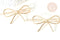 Support de barrette clip noeud en fer doré 59mm, x1 (G7740)