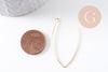 Support de boucles fil doré 16k 48mm, x2 (G4988)